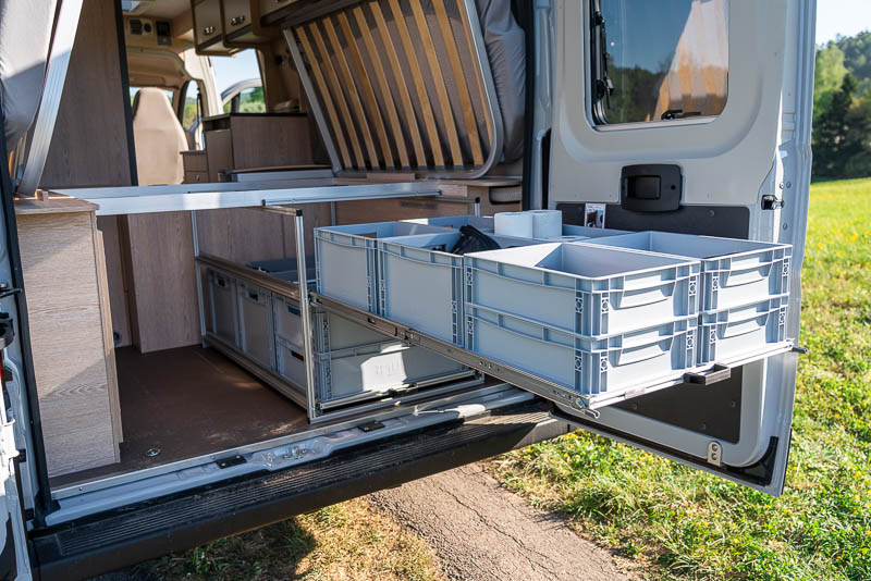 Heckauszug im Wohnmobil - mehr Stauraum 