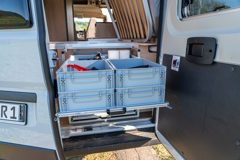 Heckauszug im Wohnmobil - mehr Stauraum 